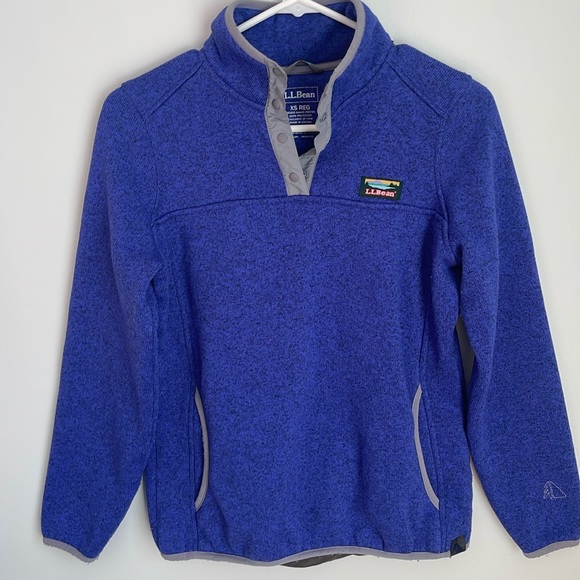 L. L. Bean sweater fleece 1/4 snap pullover - Picture 1 of 3